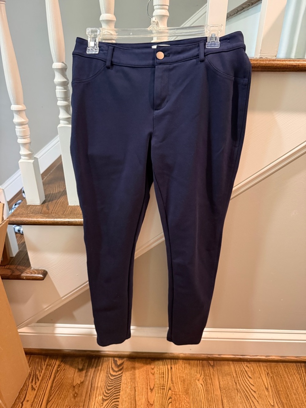 crown & ivy Navy Slim Stretch Chinos